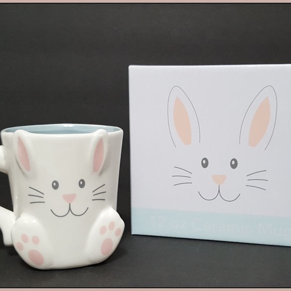 NEW Burton + Burton Embossed Easter Bunny Mug with Gift Box 12 OZ Ceramic - Picture 2 of 8